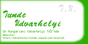 tunde udvarhelyi business card